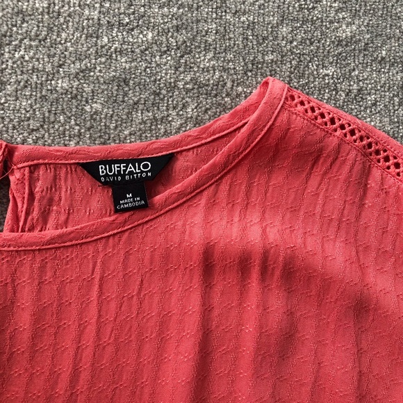 Buffalo David Bitton Coral Tie-Front Top - Picture 4 of 6